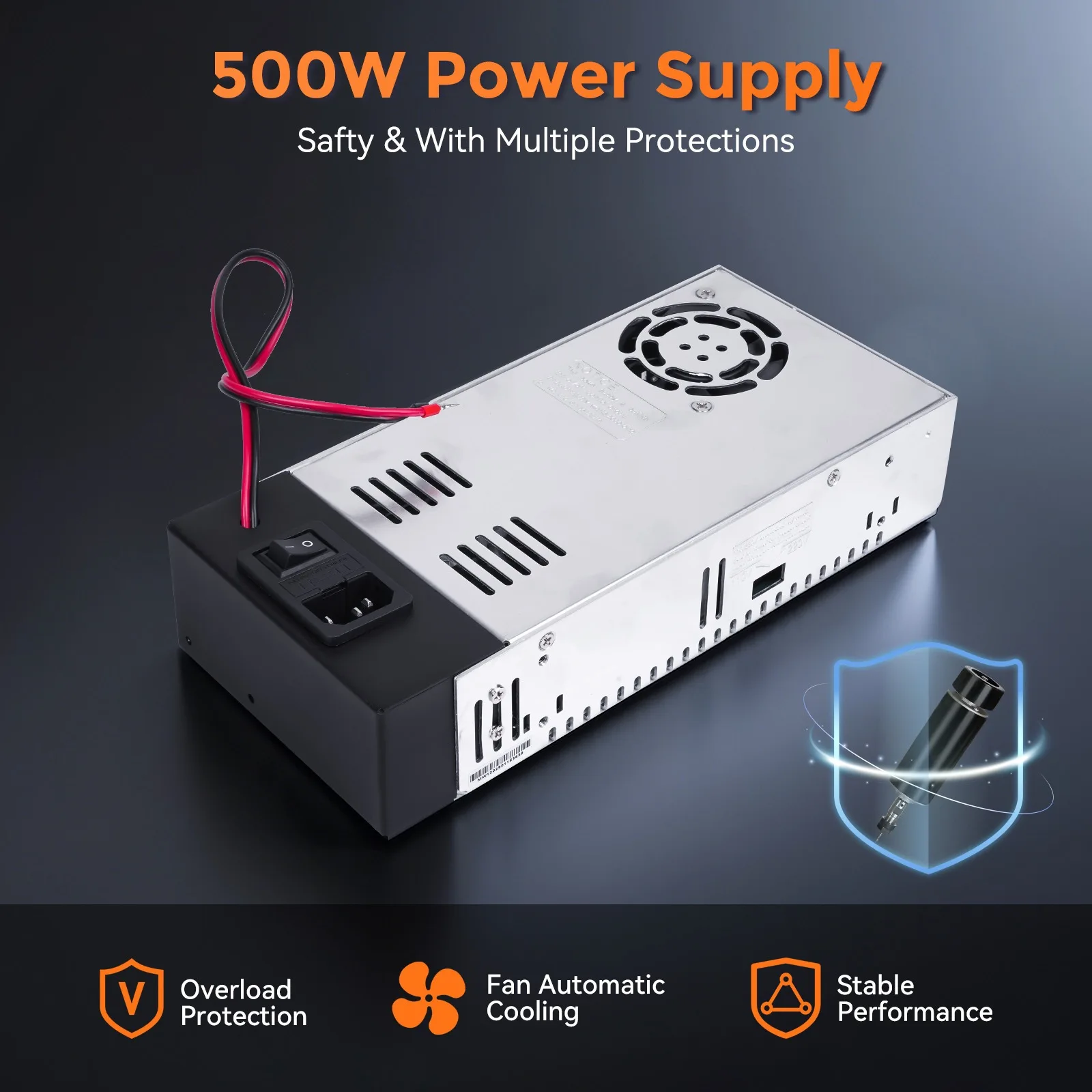 48V DC 500W Spindle Motor Kit 12000 RPM High Speed ​​Power Supply CNC Engraving Machine Modification Accessories