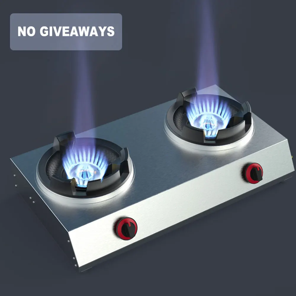 Household Double Gas Stove Cooker High-pressure Gas StoveStove Kitchen Desktop Double kuchenka gazowa