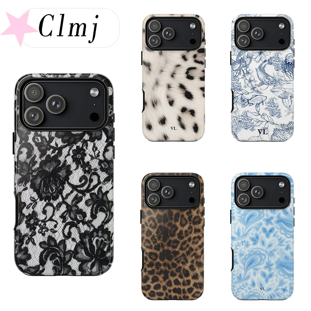 LuxuryClmjLeopardprintlacePhoneCaseforiPhone1717e16e161514131211XSMAXAirProMaxPlusDouble-layerBackCover