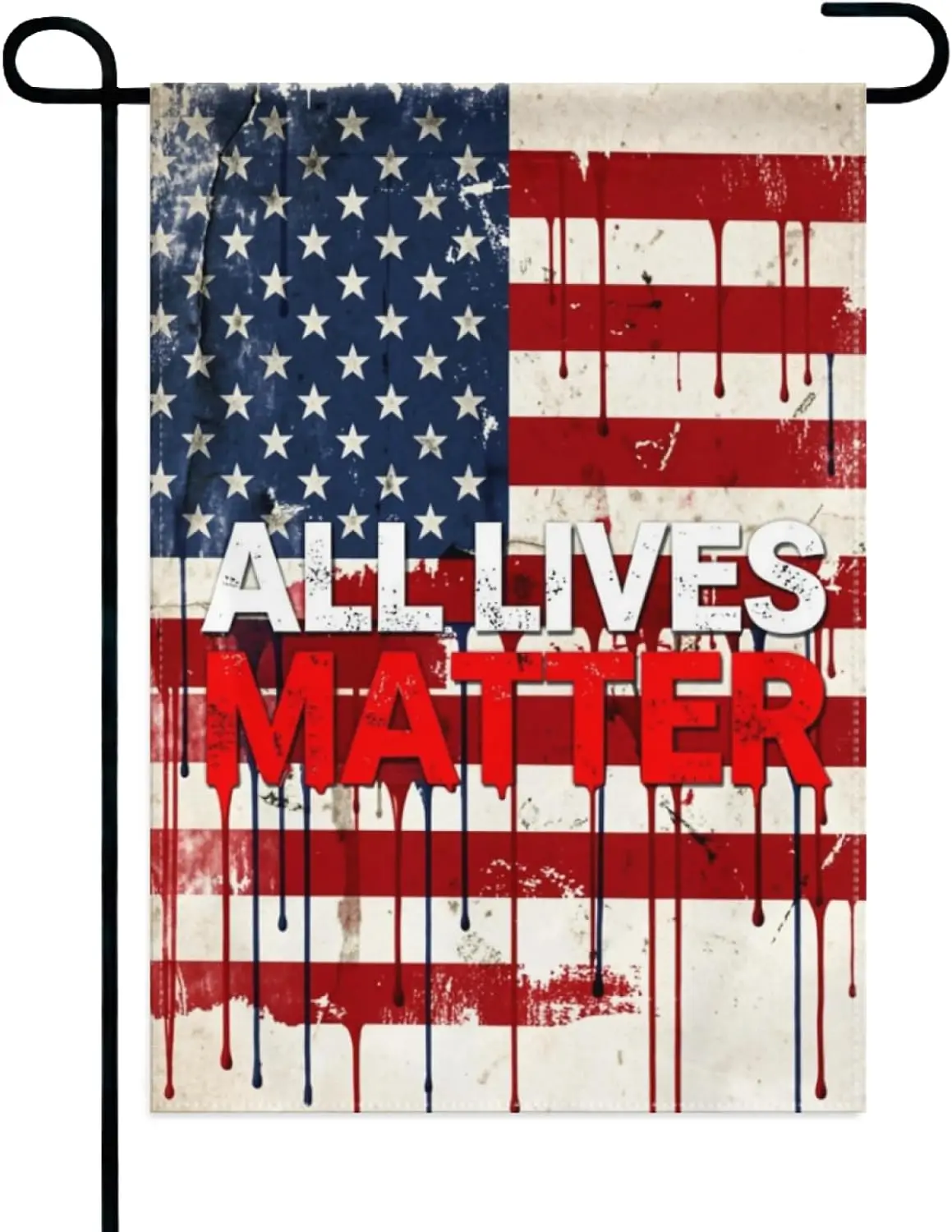 All Lives Matter Garden Flag 12×18in Double Sided Patriotic USA Flag UV Resistant Fade Proof Outdoor Yard Flag for Porch Law yyi