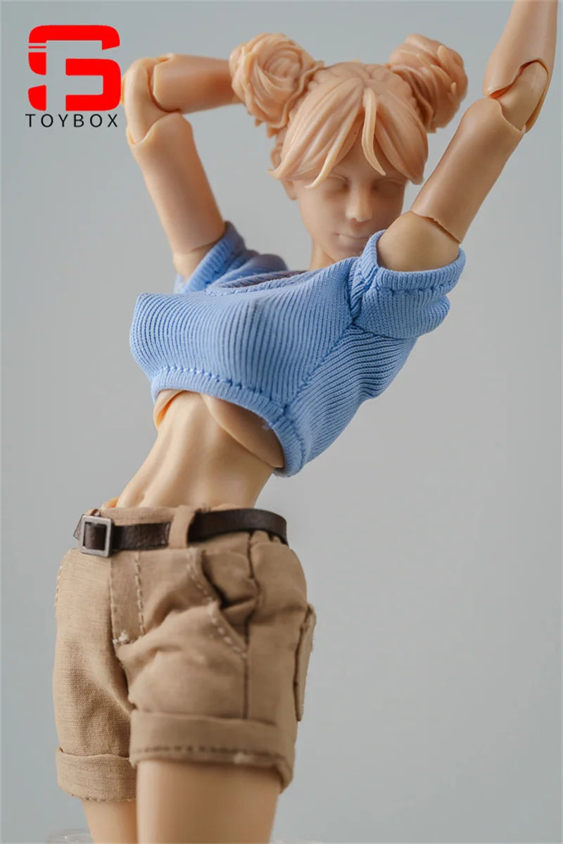 W magazynie 1/12 Scale Female Tight Short T-shirt Casual Shorts Clothes Model Fit 6'' Romankey Soldier Action Figure Body Dolls