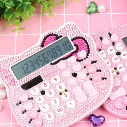 Sanrio-calculadora de figura de Hello Kitty, pajarita, corazón, diamante, creatividad, Kawaii, Hello Kitty, estudiantes, papelería, regalos para niños