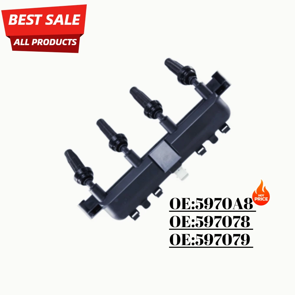 IGNITION COIL 8051A 5970A8 597078 9635864980 597079 for Citroen C2 C3 Peugeot 206 306 307