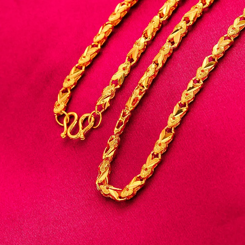 

Luxury 24K 9999 Pure Gold real gold Women's Little Fish Necklace Rabbit Necklace