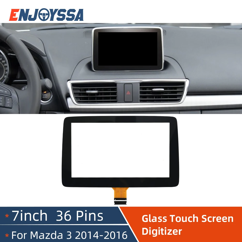 7 inch Touch Screen Panel Digitizer For 2014-2016 Mazda 3 Radio Capacitive BHP1611J0D