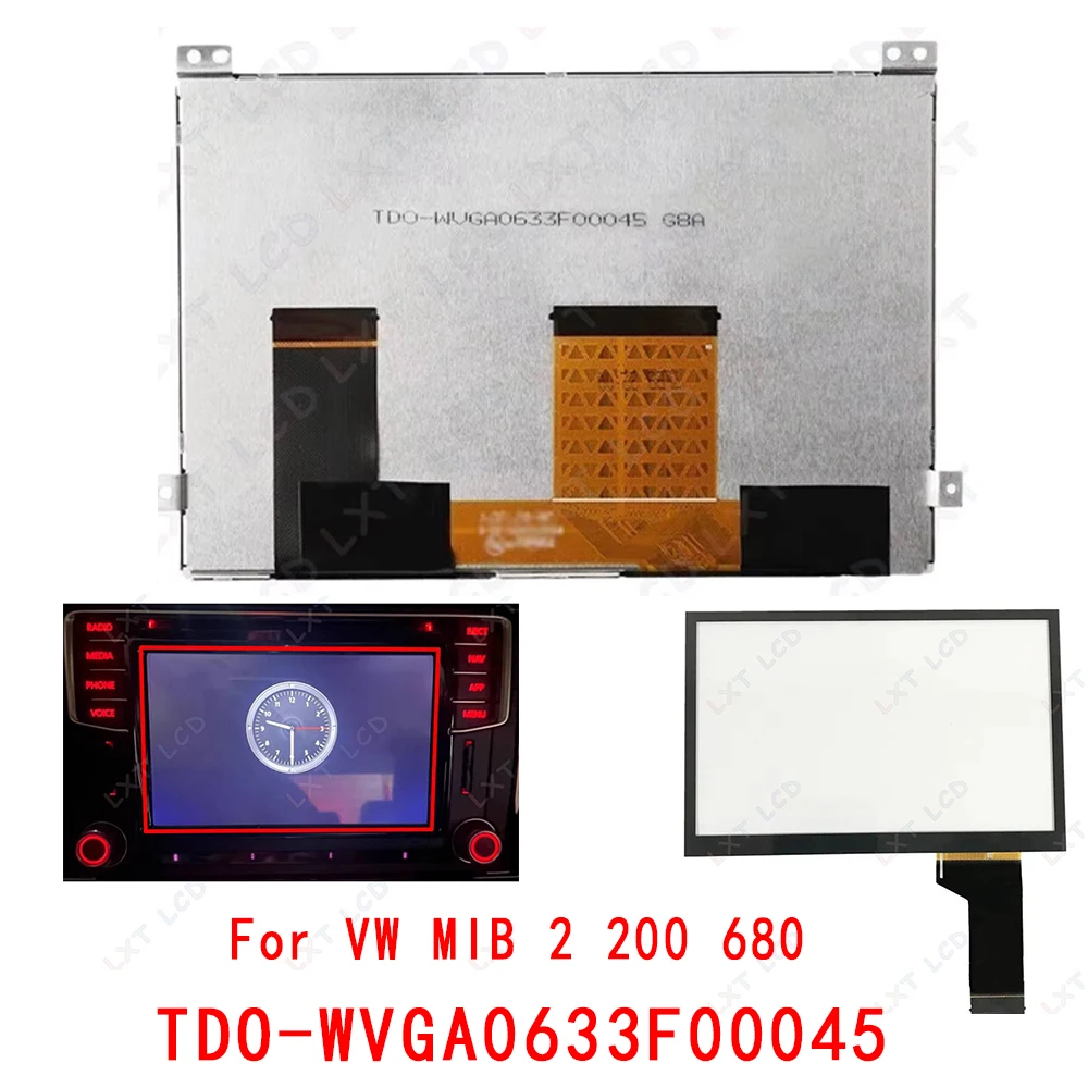 

Новый 6,5-дюймовый TDO-WVGA0633F00045 WVGA0633F00039 для VW MIB 2 200 680, автомобильная мультимедийная навигация, 40-контактный сенсорный экран с ЖК-дисплеем