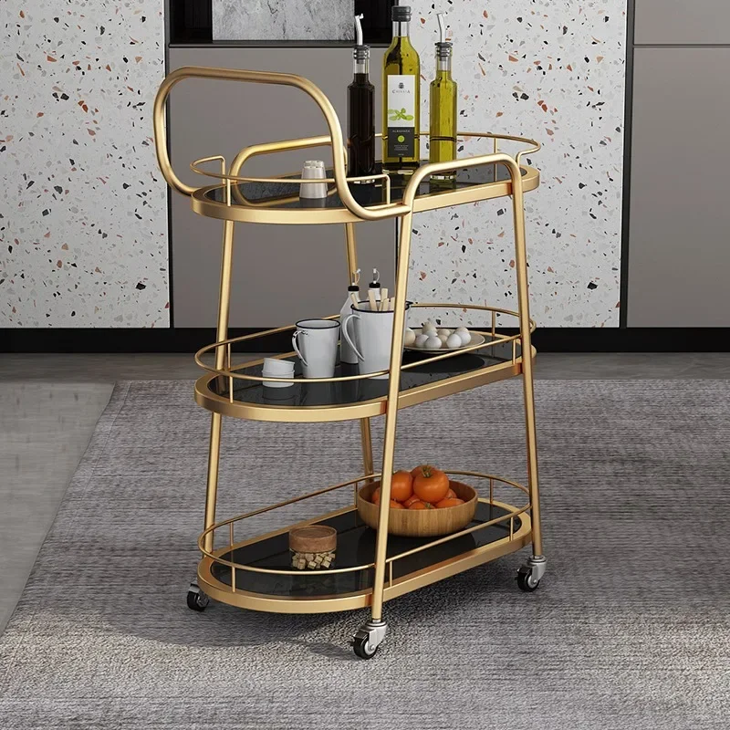 Nordic Food Truck Commercial Household Restaurant Mobile Cart Hotel Clubhouse High-end Wine Level 3