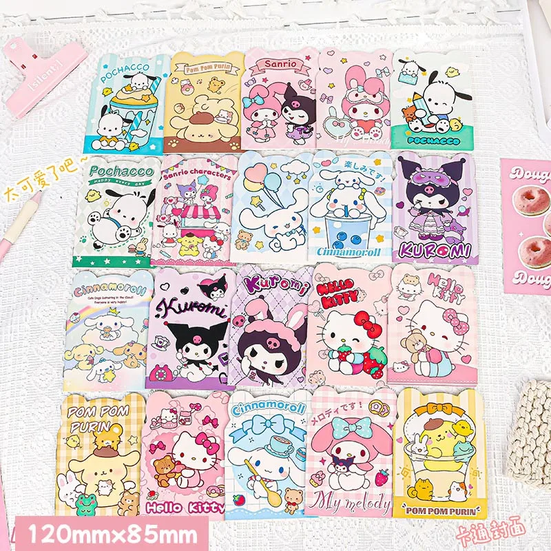 40pcs/lot Sanrio Kuromi Melody Notebook Mini Kitty Pochacco Note Book Diary Planner Notepad Memo pad Stationery School Supply