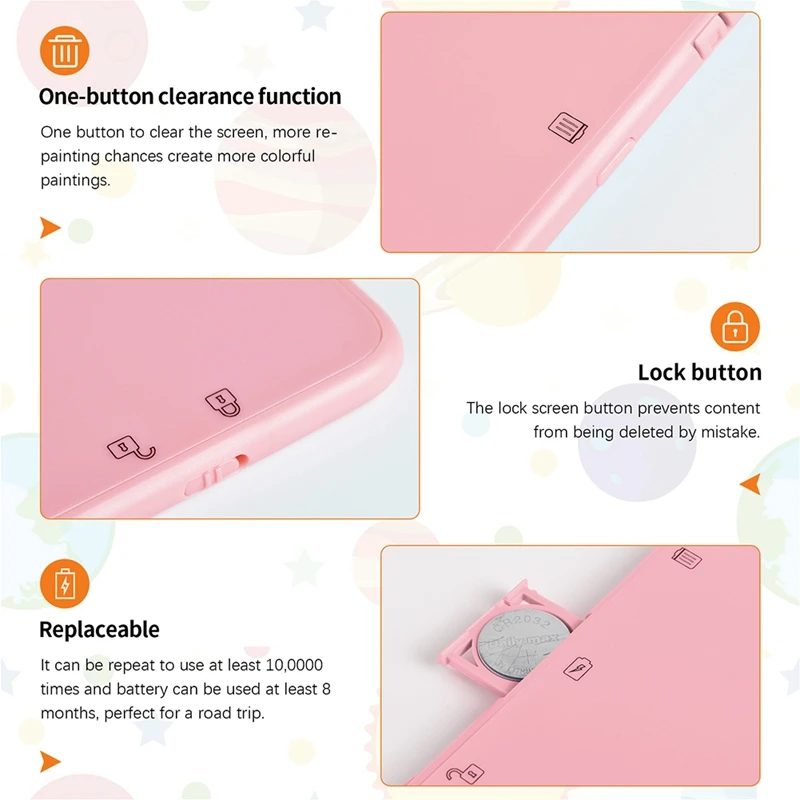 Papan gambar 11 inci papan tulisan tangan LCD papan tulis grafiti elektronik papan tulis papan tulis anak-anak