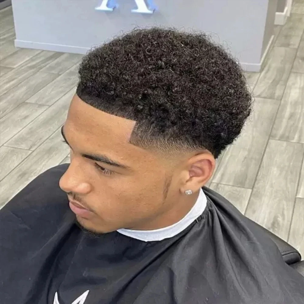 

Мужской парик 6 мм с афро-кудриками, из натуральных индийских волос Реми, прочный, с полной имитацией кожи головы, для афроамериканцев и чернокожих мужчин