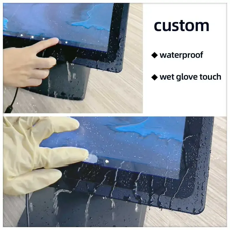 COMPT custom 13.3 inch ip65 waterproof multitouch steam-proof embedded panel mount high brightnessindustrial touchscreen monitor
