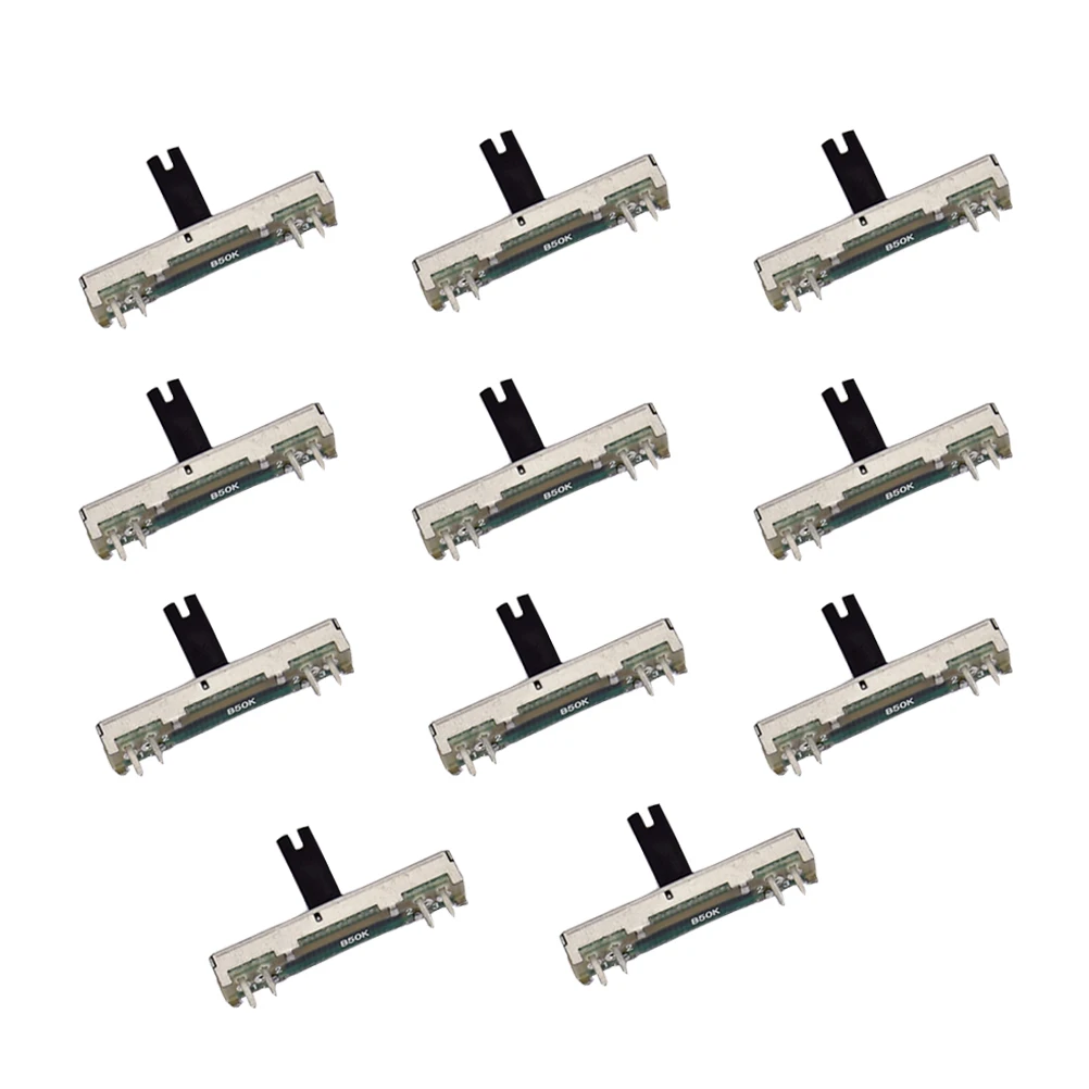 

10 Pcs B50KΩ 45mm Slide Potentiometer Mono Adjustable Resistance Board Module for Lights Mixer DJ Equipment Resistor