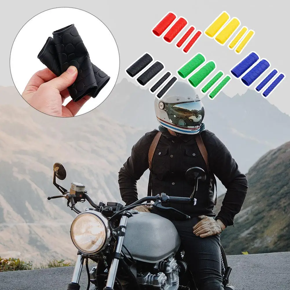Motorcycle Handlebar Grip Brake Clutches Lever Cover Protector Non-slip Universal Handlebar Brake Grip Grip Soft Rubber 1set