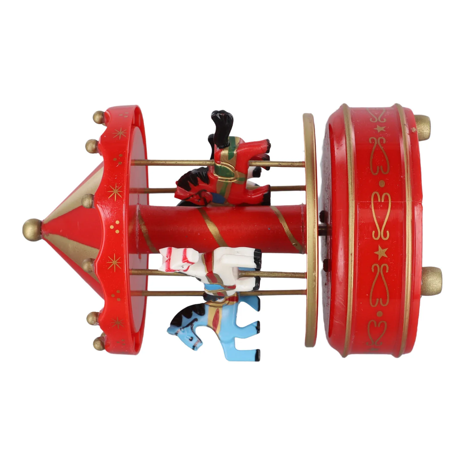 Handicraft Music Box Rotate Rotation Blue Features Vintage Pink Wooden Merry Go Round Horse Christmas Birthday S Rotate Rotation
