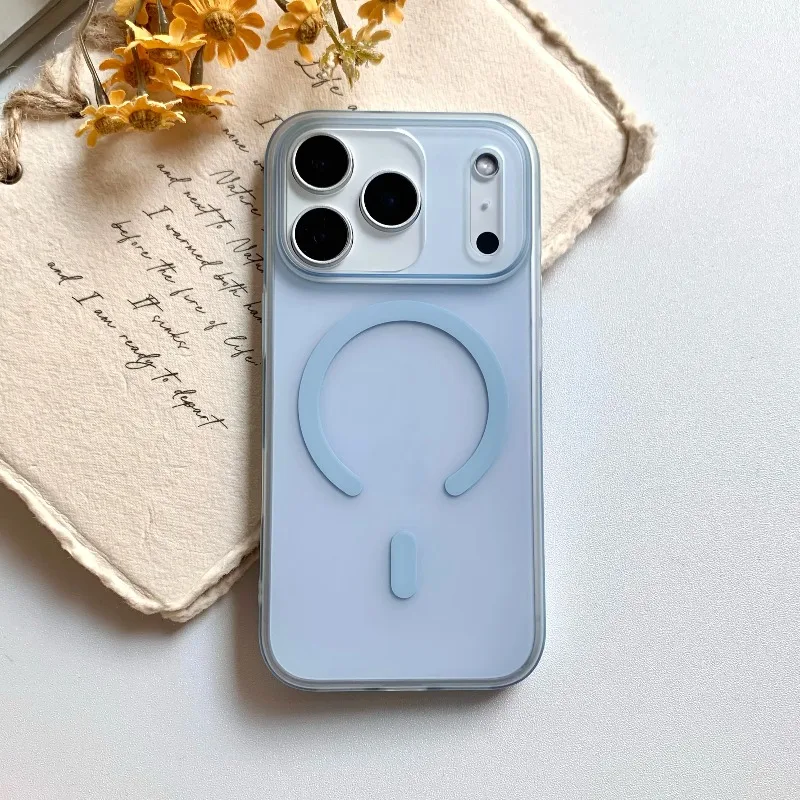 초박형 무광 PC 하드 마그세이프 마그네틱 케이스 아이폰 17 에어 16 15 14 13 12 프로 맥스 플러스 충격 방지 반투명 커버