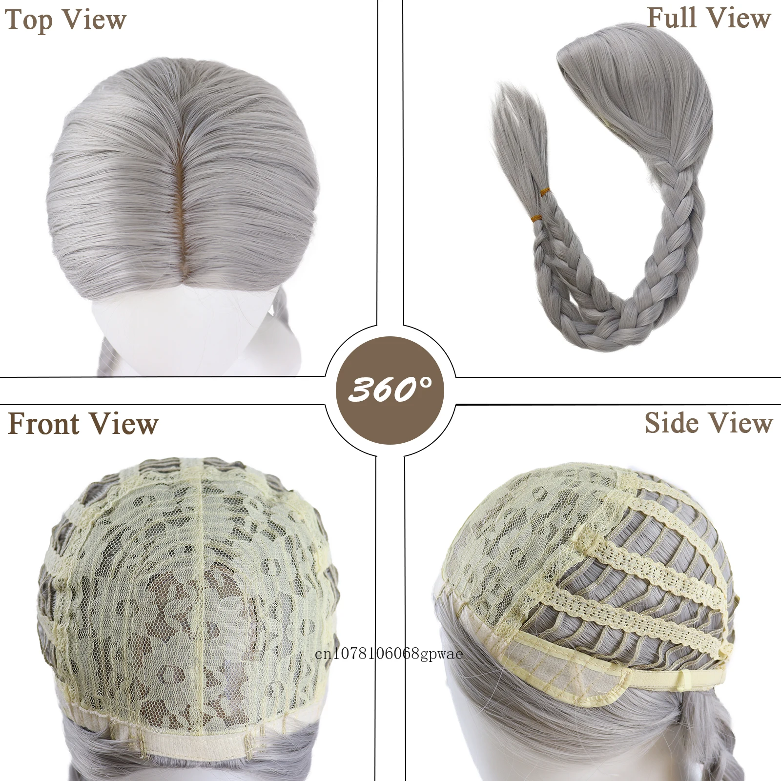 شعر مستعار اصطناعي مضفر هيبي للرجال فضي رمادي للرجال شعر مستعار ويلي نيلسون 60s الروك الرجل العجوز نمط مهرجان الموسيقى الهالوين #4