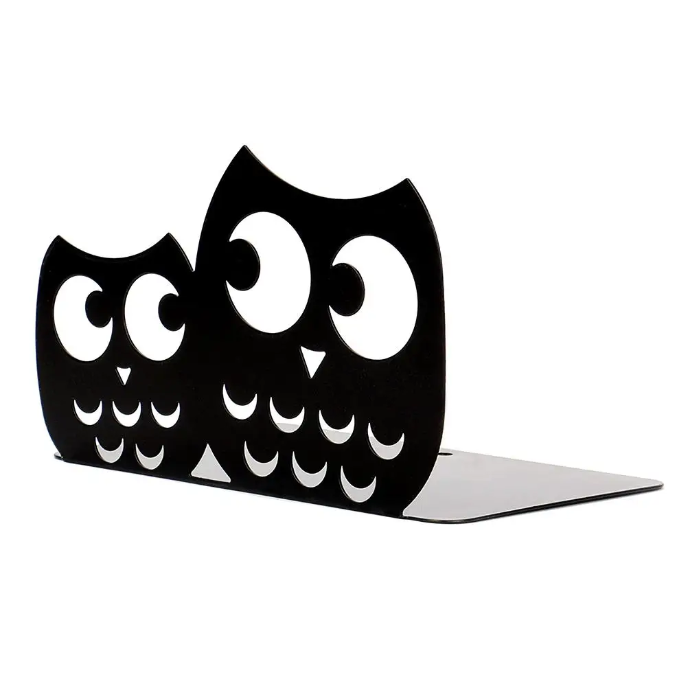 

Owl Shaped for Home Decor Non Slip Metal Animal Desk Study Room Book Organizer Sculpture Desk Accessories