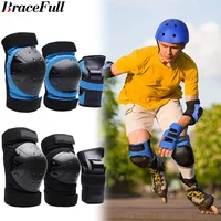 Juego de rodilleras protectoras para jóvenes y adultos, protector de codo para muñeca, monopatín, bicicleta, ciclismo, Scooter, paquete de 6 engranajes, patinaje sobre ruedas, Snowboard