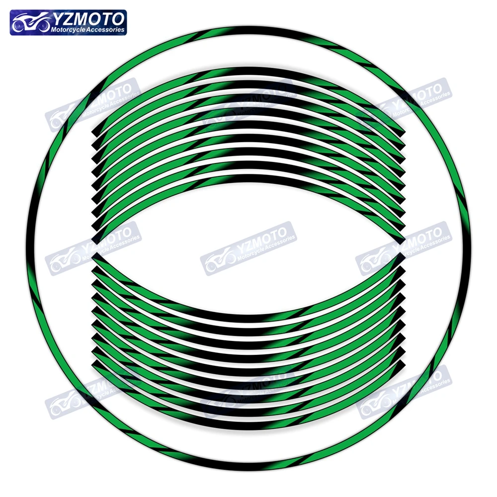 For Yamaha YZF R1 R6 R7 MT07 MT09 Motorcycle RACING Front And Rear Logo Wheel Hub 17 Inch Sticker Reflective Rim Decal Stickers