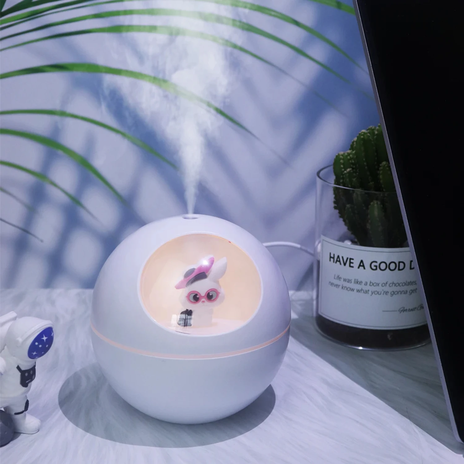 

Duo 230ML Humidifier Mini Aromatherapy Humidifiers Diffusers Romantic Light USB Essential Oil Diffuser Car Purifier Air