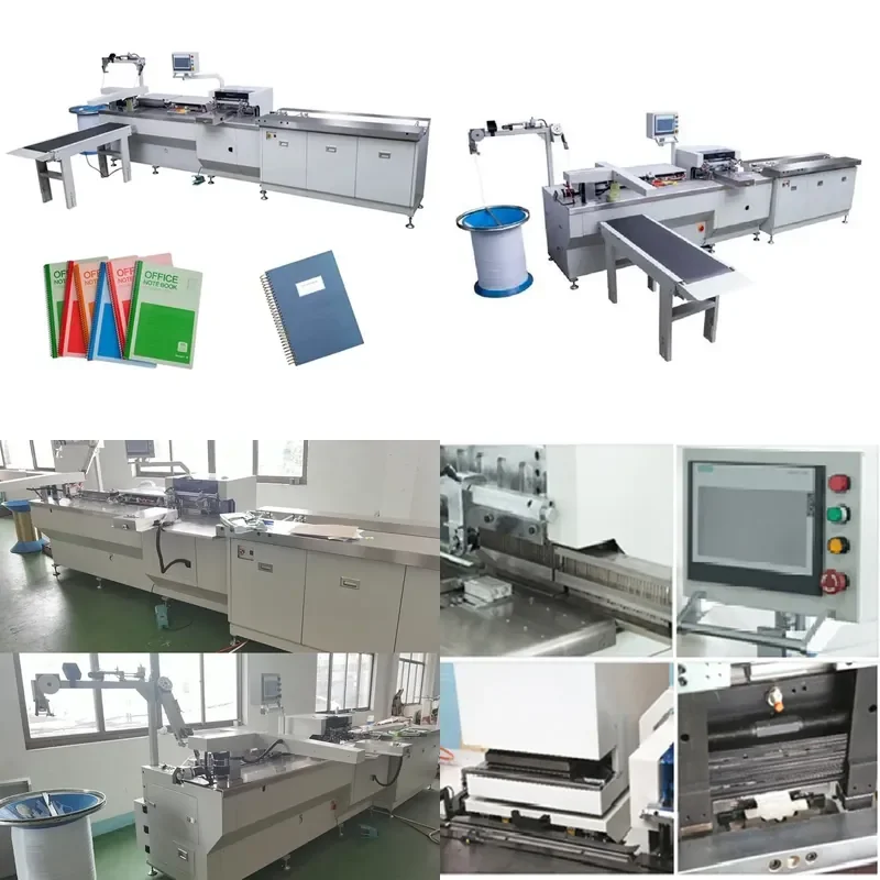 hot sale Automatic Notebook Wall Desk Calendar Single Loop Wire Punching Forming Binder Hole Punch Book Coil Spiral Binding