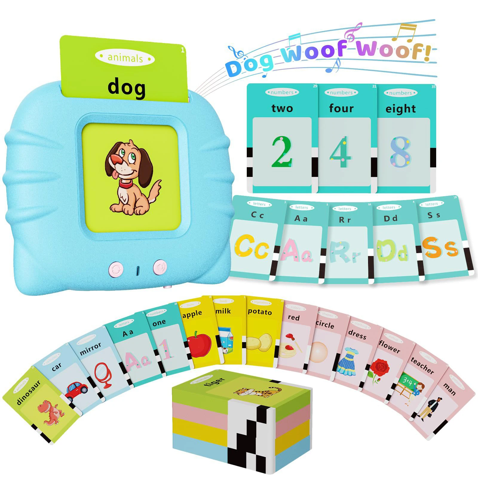 Talking Flash Cards Early Educational Toys Baby Boys Girls Preschool Learning Reading Machine Interactive Gift