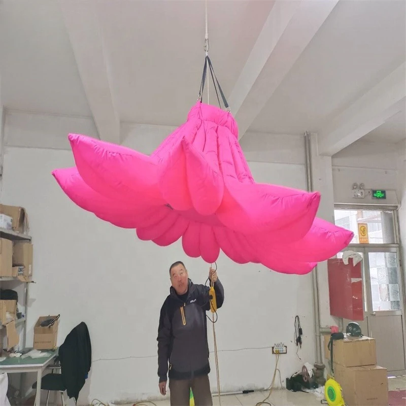 The highest quality event decorations Inflatable Flowers with Light Emitting Diodes for Hanging Decorations
