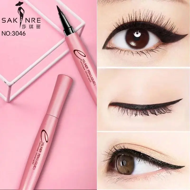 Thick Black Waterproof Sweat Proof Set Pen Affordable Quick Drying Eyeliner Liquid Lasting Makeup Beginner Female