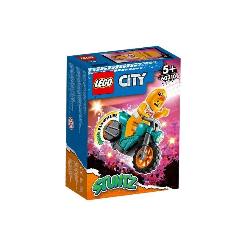 LEGO City 60310 Cute Chicken Stunt Motorcycle Boys And Girls Puzzle Building Blocks