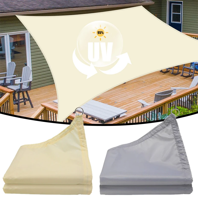 

300D Waterproof Sun Shade Sail Backyard Pergola Sun Canopy Swimming Pool Shading Cover Car Shed Awning UV Resistant Camping Tent