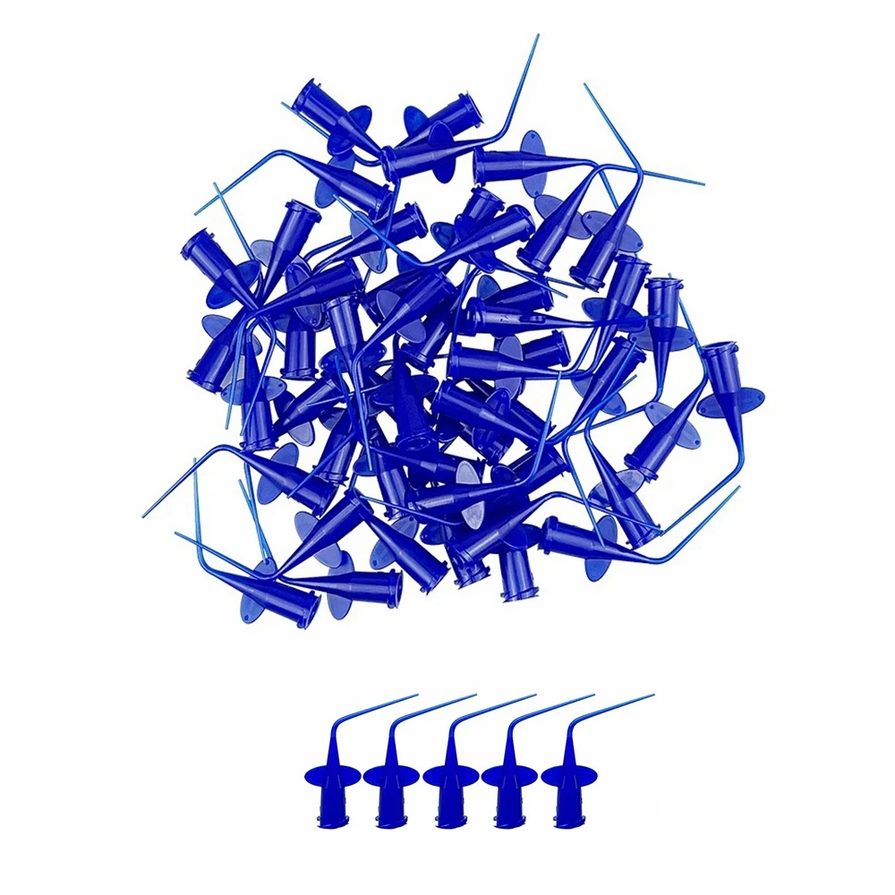 50 szt. Końcówki stomatologiczna strzykawka do terapii kanałowej Endo irygacji kanałowej jednorazowe igły końcówki 0.25mm materiały stomatologiczne