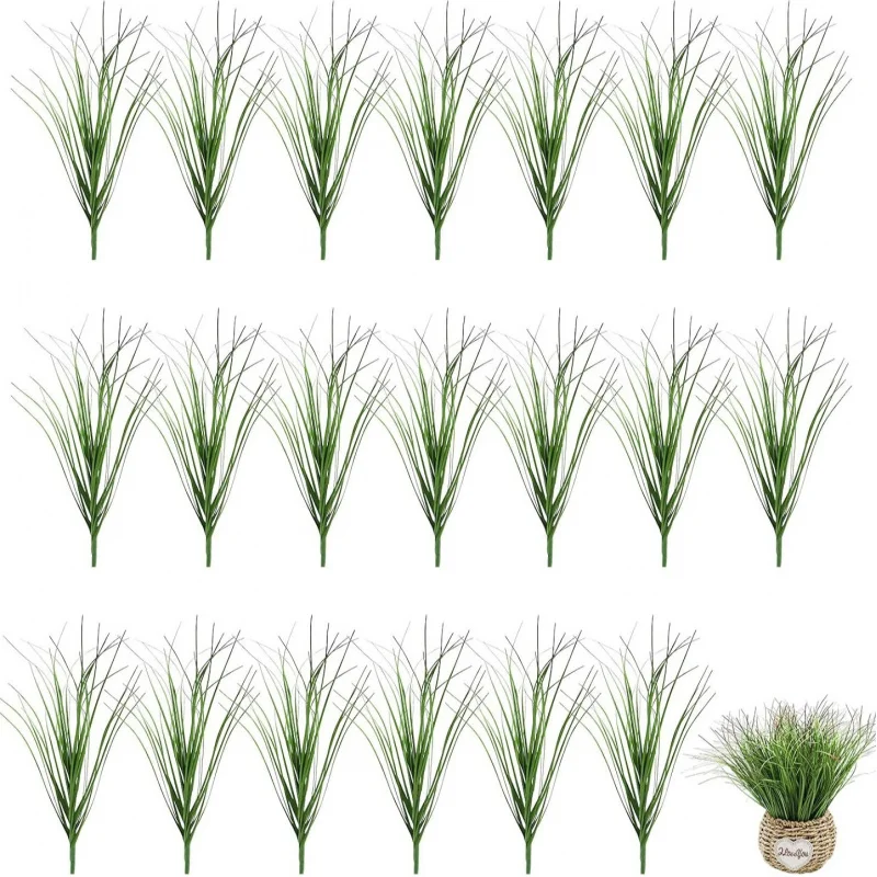 

【20-Count 30cm Fake Grass】Outdoor Artificial Decorative Turf, Realistic Garden Grass for Yard Patio Decoration