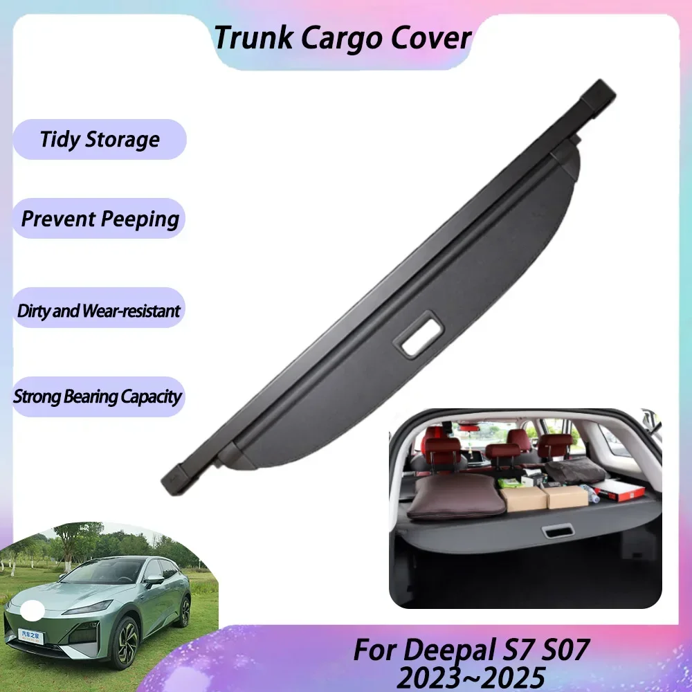 Car Rear Trunk Cargo For Deepal S7 S07 2023 2024 2025 Luggage Partition Board Privacy Shielding Shade Set Covers Car Accessories