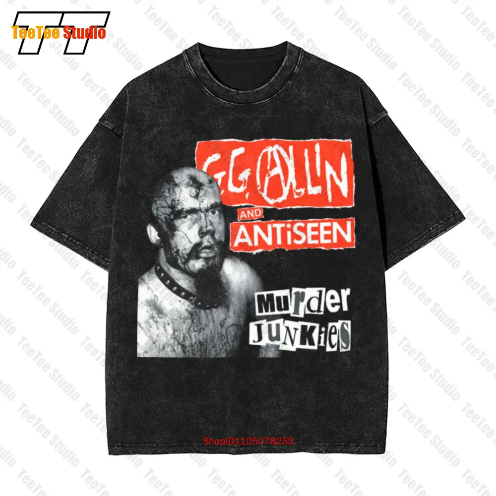 Gg Allin Antiseen Murder Junkies Music Punk Rock Prints Man Vintage Oversized T-Shirt 1SVD