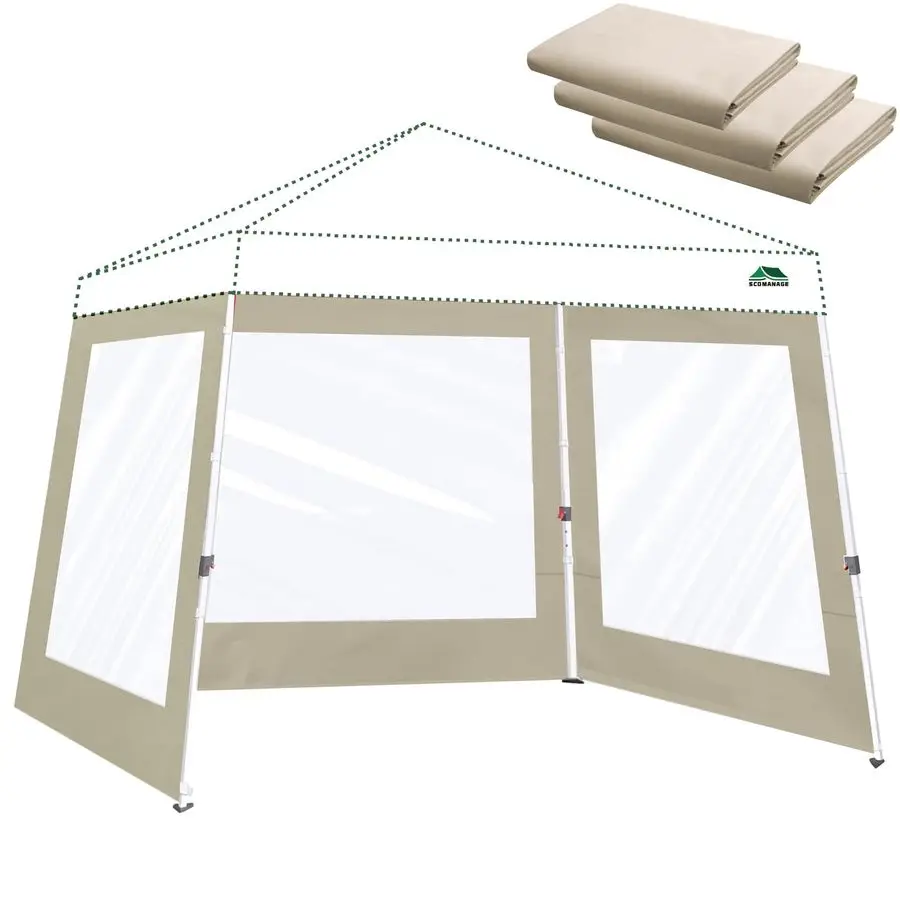 

Боковые стенки для палатки-шатра 11x11, 12x12 с наклонными опорами, 3 шт., только солнцезащитные стенки, бежевые