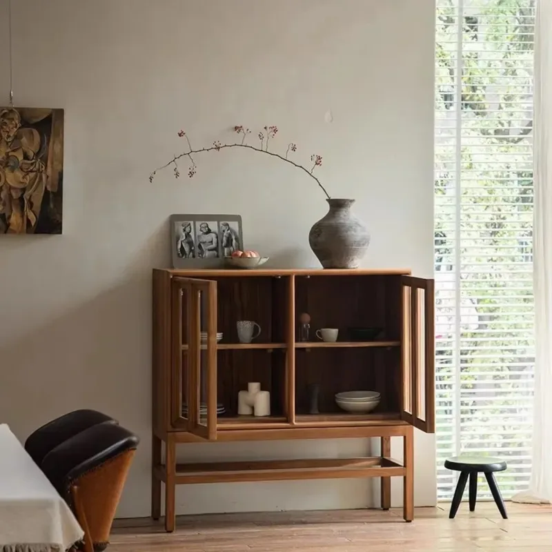 Solid wood sideboard furniture Dining room porch Scandinavian style Meibau eco-friendly handmade living room locker
