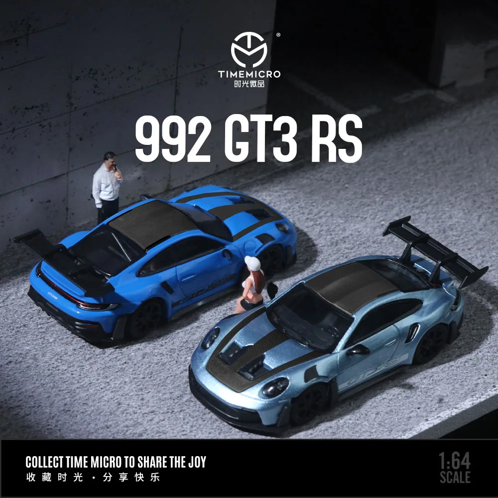 *Pre-order*TIME MICRO 992 GT3 RS Blue Painting Simulation Alloy Car Model for Collection & Display & Gift