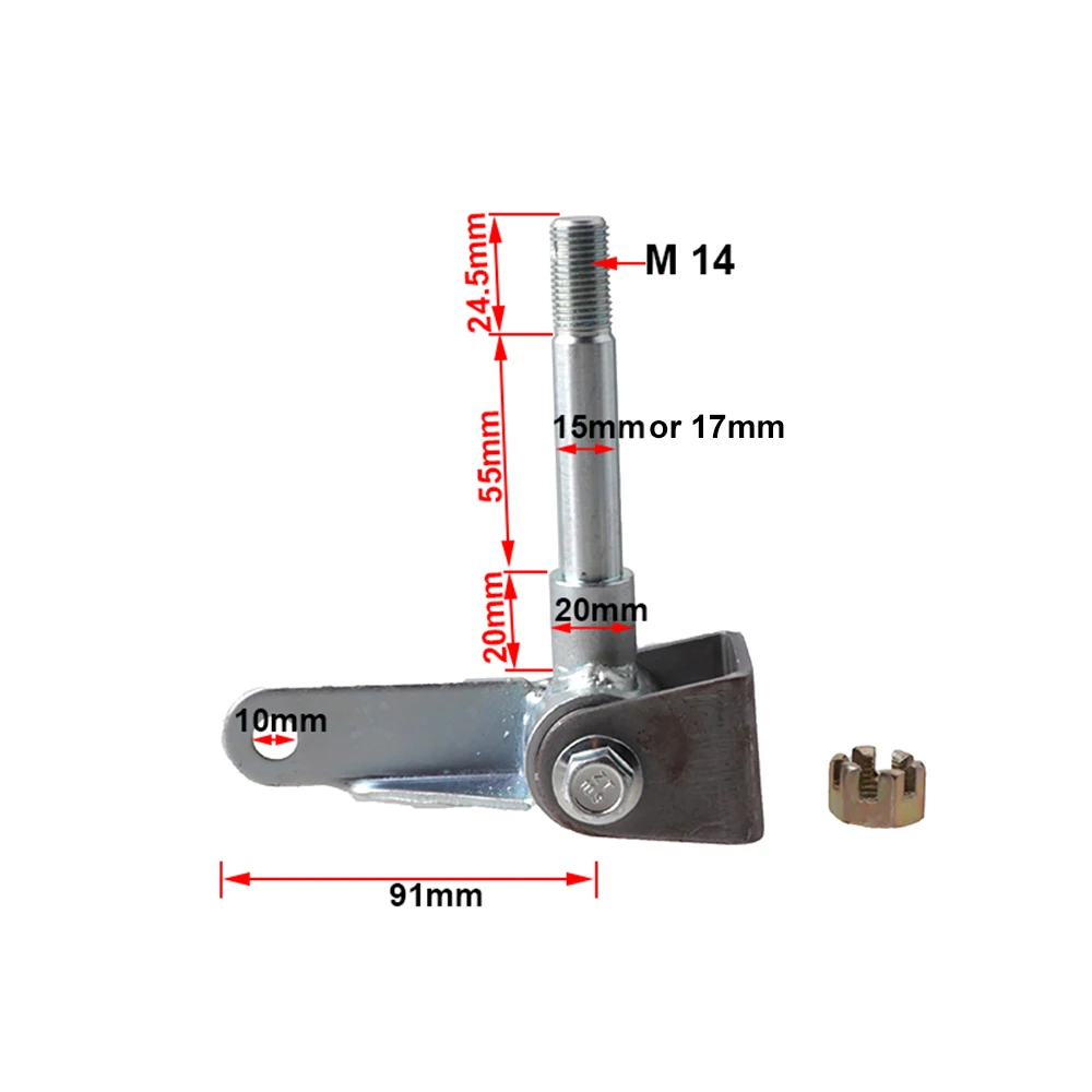 15mm/17mm 3 Stud Front Wheel Knuckle Spindle 5