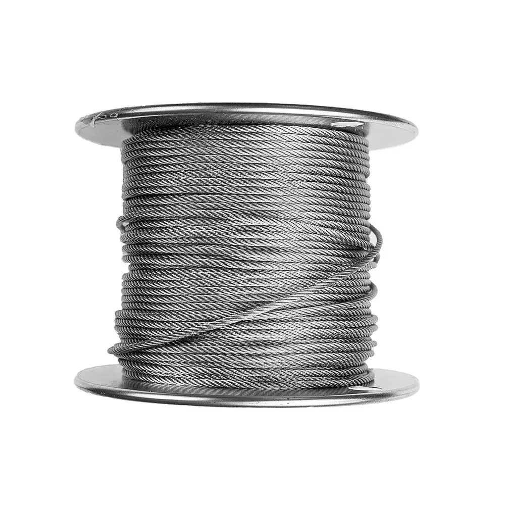 3/32 7x7 Grade-304 Stainless Steel Aircraft Cable Wire Rope (1,500 ft)
