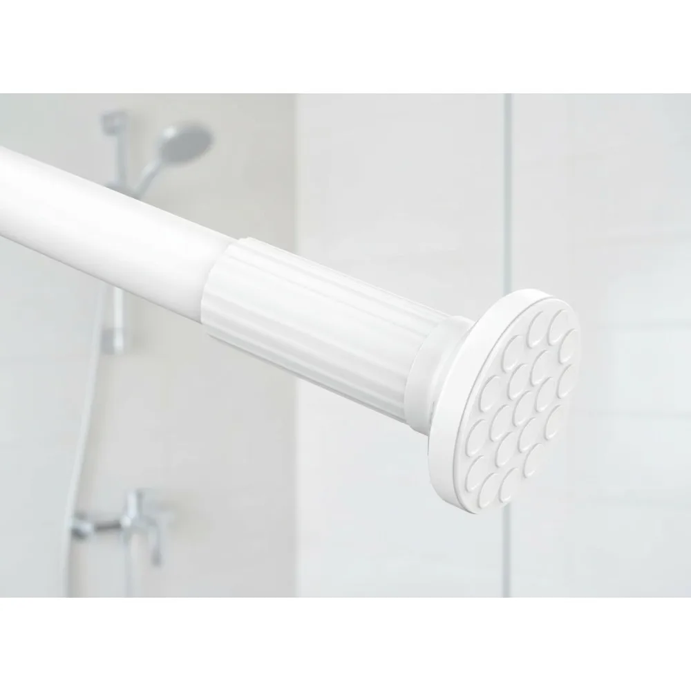 

Регулируемый карниз с пружинным натяжением 51-165 дюймов без сверла из нержавеющей стали, душевой шкаф, простая установка, белый цвет