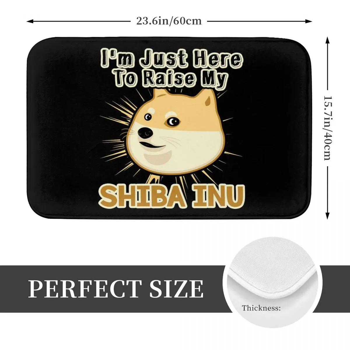 I'm Just Here To Raise My Shiba Inu Doormat Anti-skid Super Absorbent Bathroom Floor Mats Home Entrance Rugs Carpet Footpad