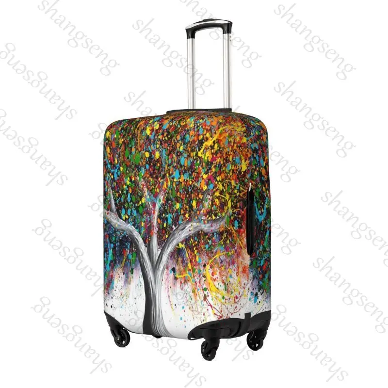 Lucky Tree Thick Elastic Luggage Protective Cover Zipper Suit For Bag Suitcase Covers Trolley Cover Travel