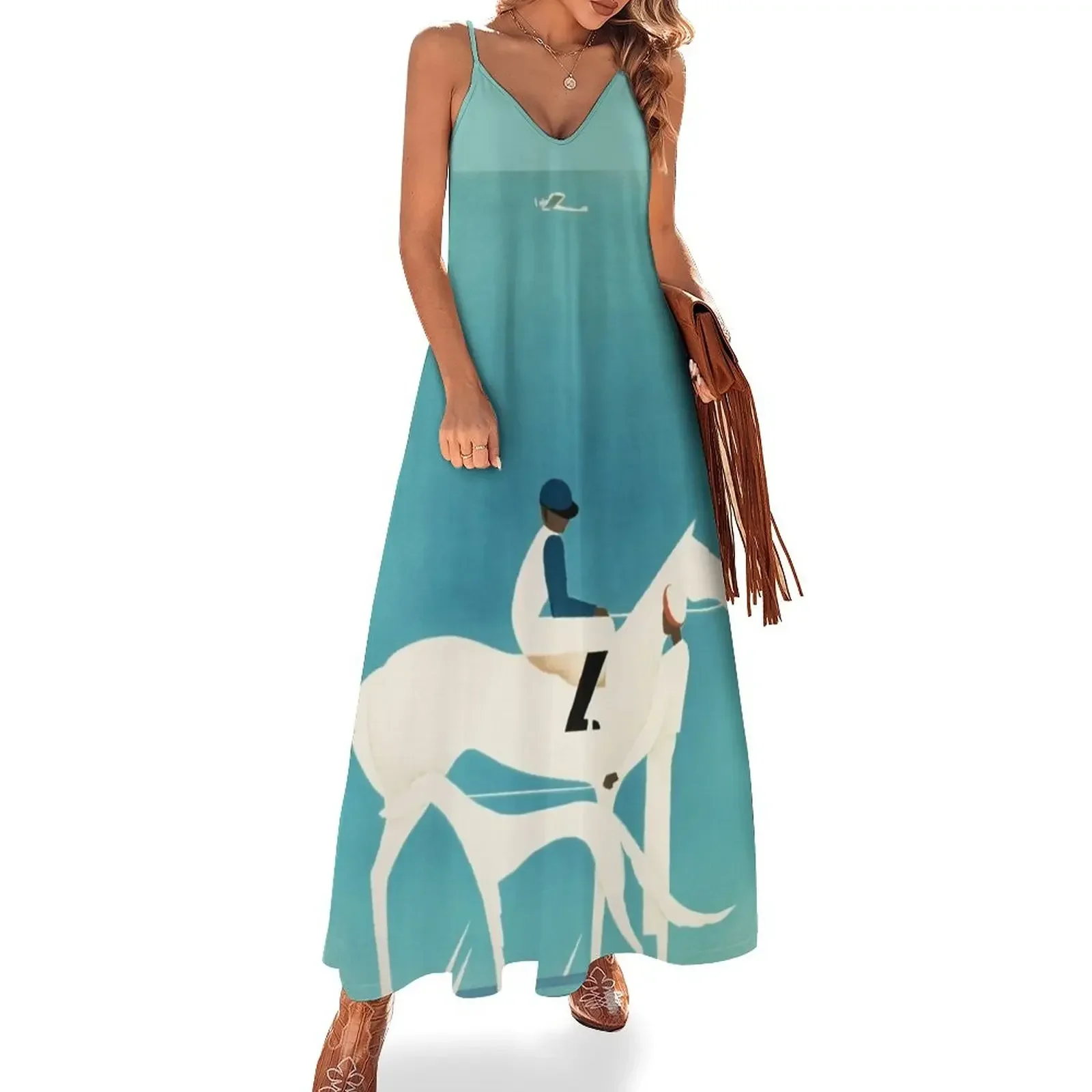 

Art Deco Horse Racing, Greyhound Racing, vintage sport Sleeveless Dress Dresses dress women summer Dress