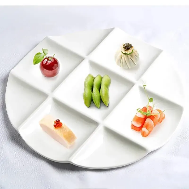 

Square Honeycomb Tray Special-shaped Ceramic Dinner Plate French Dessert Kitchen Tableware Art Deco Dishes