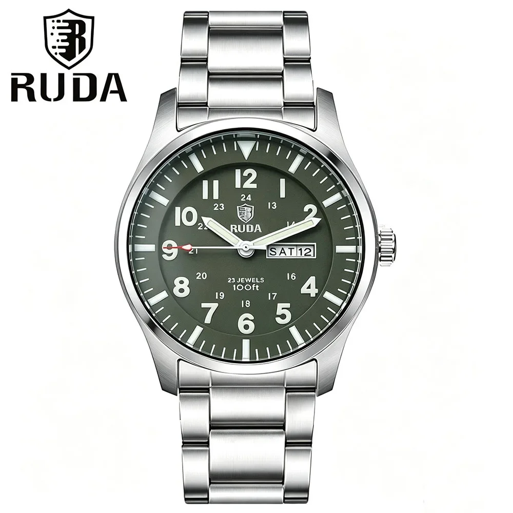 RUDA Calendar Watch Men's Large Dial Sports Canvas with Male Student Watch Waterproof Temperament Men's Quartz Fashion Watch
