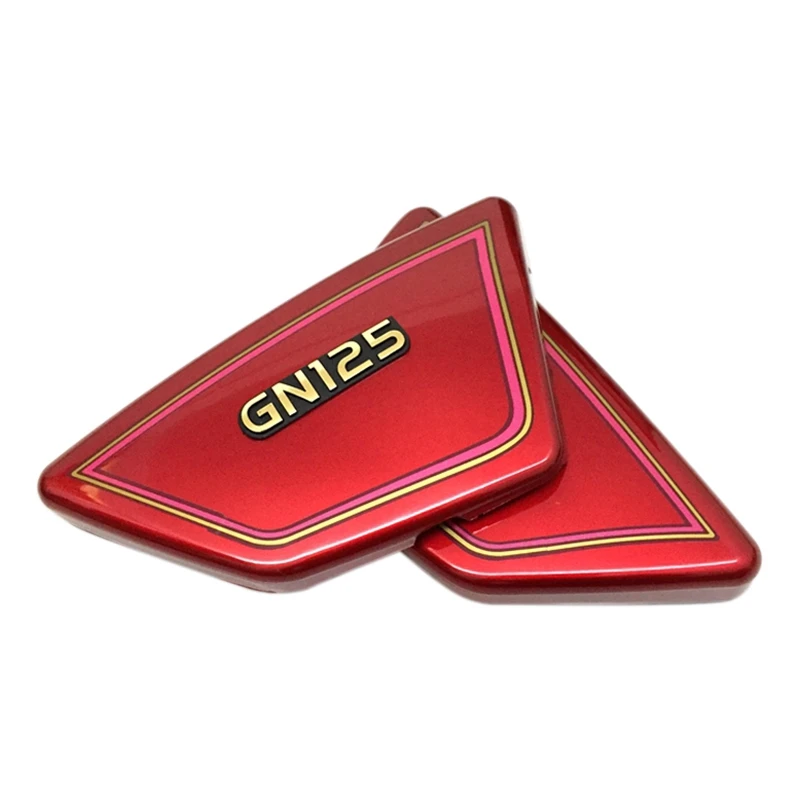 Cubierta lateral para batería de motocicleta, paneles de cubiertas laterales para Suzuki GN125 GN 125, Color Rojo
