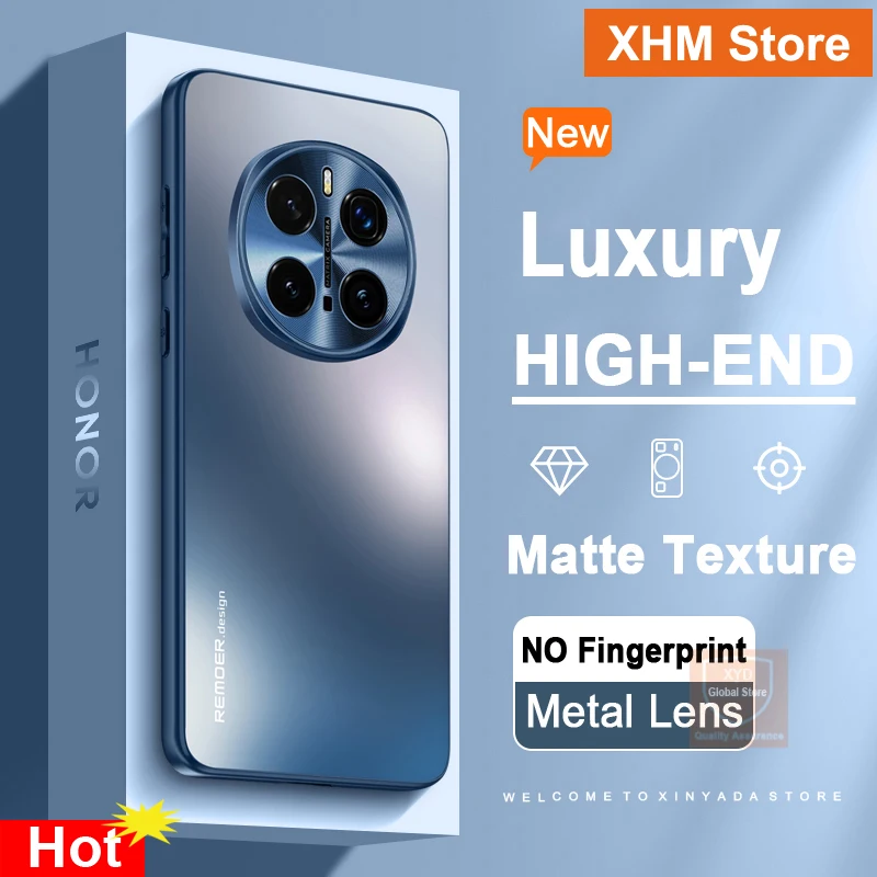 

For Honor Magic7 Pro Magic 7 Case Brand Matte Skin For Honor Magic 7 Pro Case Cover Phone Bumper Shell Airbag Metal Lens Funda