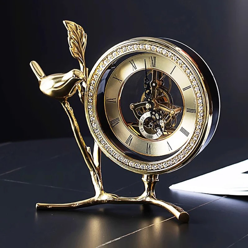 Desk creative light luxury clock ornament high-end decoration clock gift