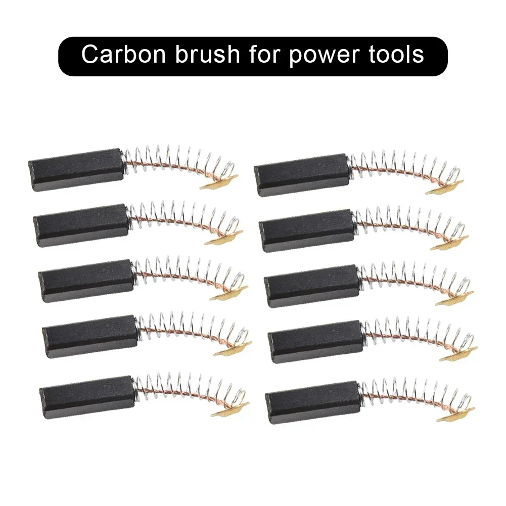 

10pcs Power Tool Motor Coal Brushes Feathered 6x6x20mm Motorbrush Drill Graphite Brush Cutting Polishing Machine Accessories