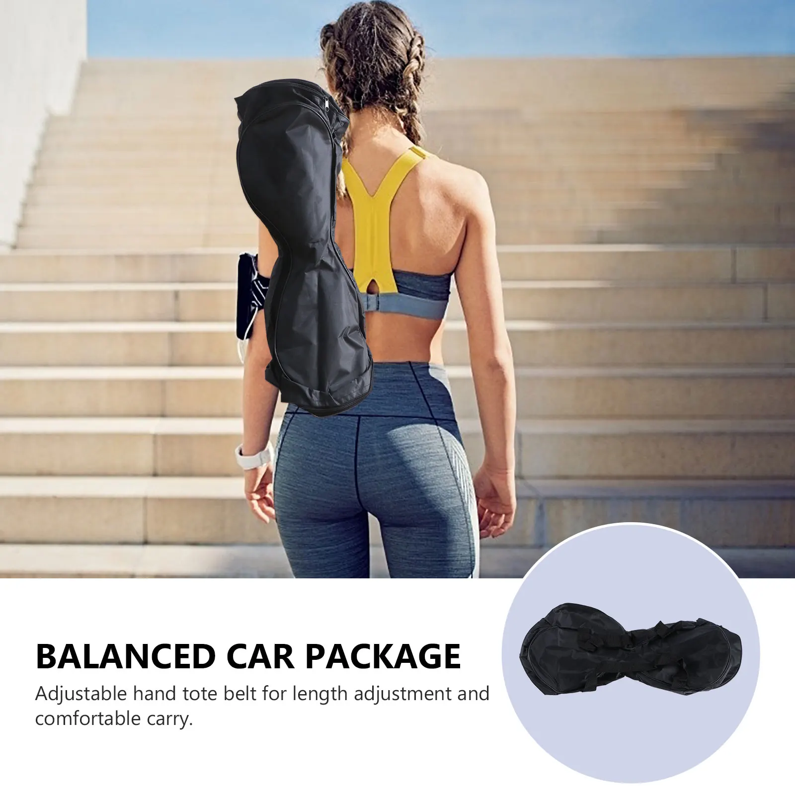 

Dual Use Balance Car Backpack For Outdoor Supplies Adjustable Hand Tote Bag Thick Portable Carrier Soft Handle Pad Large